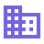 Icon of two overlapped office buildings representing a company or business.