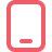 Icon of a smartphone with a horizontal bar near the bottom center representing a button or home indicator.