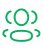 Icon of three abstract green user figures representing multiple users or a group.